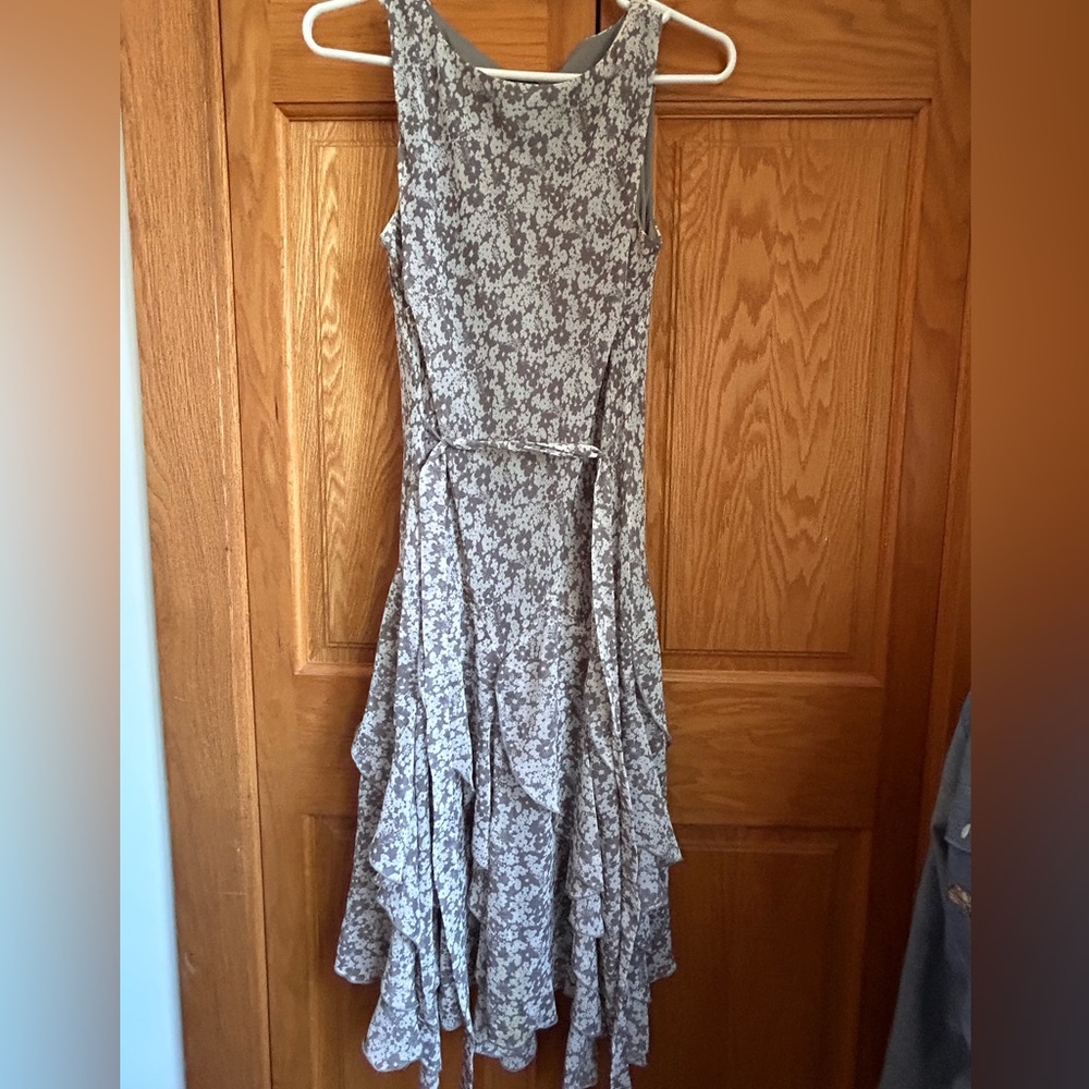 MSK Gray Floral Maxi Dress